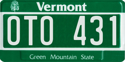 VT license plate OTO431