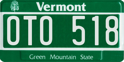 VT license plate OTO518