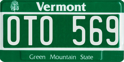 VT license plate OTO569