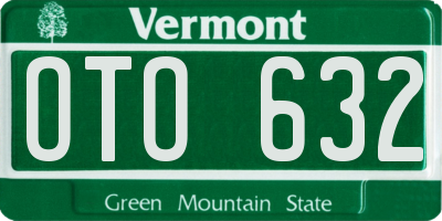 VT license plate OTO632