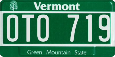 VT license plate OTO719