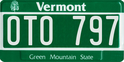 VT license plate OTO797
