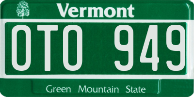 VT license plate OTO949