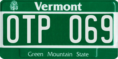 VT license plate OTP069
