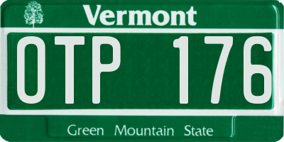 VT license plate OTP176
