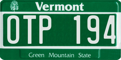 VT license plate OTP194
