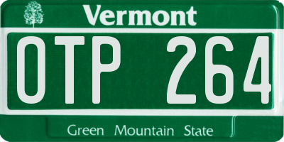 VT license plate OTP264