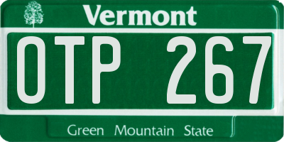 VT license plate OTP267
