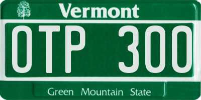 VT license plate OTP300