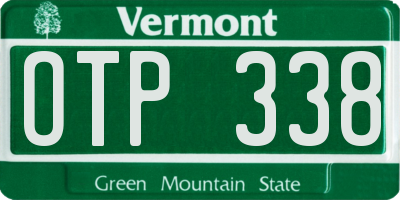 VT license plate OTP338