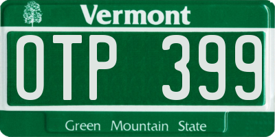 VT license plate OTP399