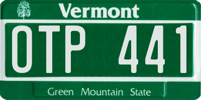 VT license plate OTP441