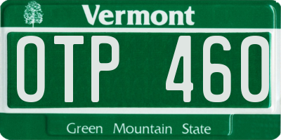 VT license plate OTP460
