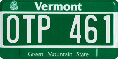 VT license plate OTP461
