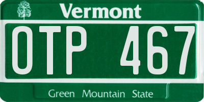 VT license plate OTP467