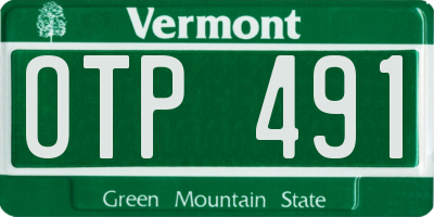VT license plate OTP491