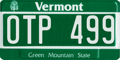 VT license plate OTP499