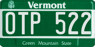 VT license plate OTP522