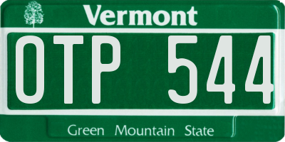 VT license plate OTP544