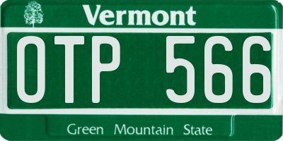 VT license plate OTP566