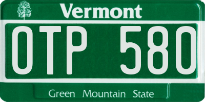VT license plate OTP580