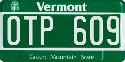 VT license plate OTP609