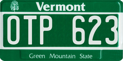 VT license plate OTP623