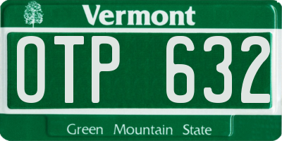 VT license plate OTP632