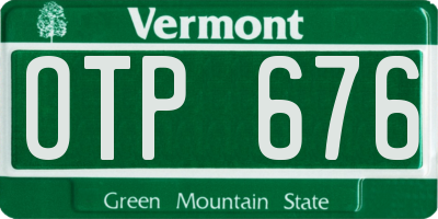 VT license plate OTP676