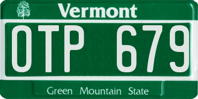 VT license plate OTP679