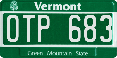 VT license plate OTP683