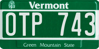 VT license plate OTP743
