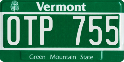 VT license plate OTP755