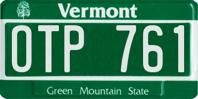 VT license plate OTP761