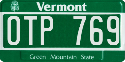 VT license plate OTP769