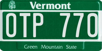 VT license plate OTP770