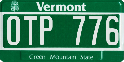 VT license plate OTP776