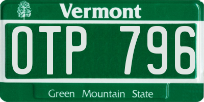 VT license plate OTP796