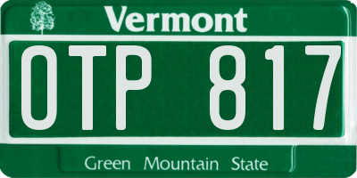 VT license plate OTP817