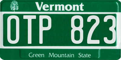 VT license plate OTP823