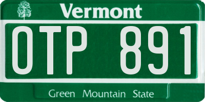 VT license plate OTP891