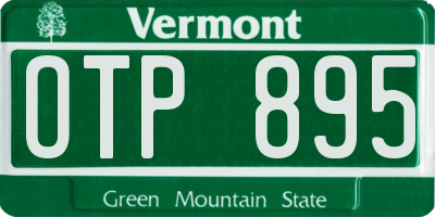 VT license plate OTP895