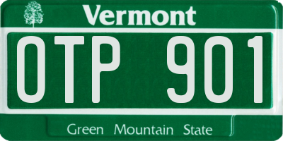 VT license plate OTP901
