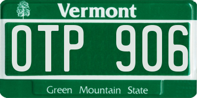 VT license plate OTP906