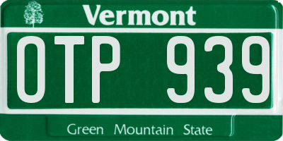 VT license plate OTP939