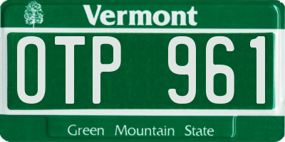 VT license plate OTP961