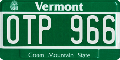 VT license plate OTP966