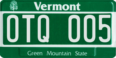 VT license plate OTQ005