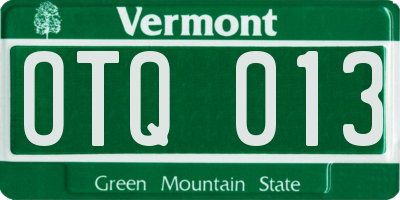 VT license plate OTQ013