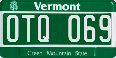 VT license plate OTQ069